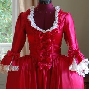 Red Marie Antoinette rococo halloween costume